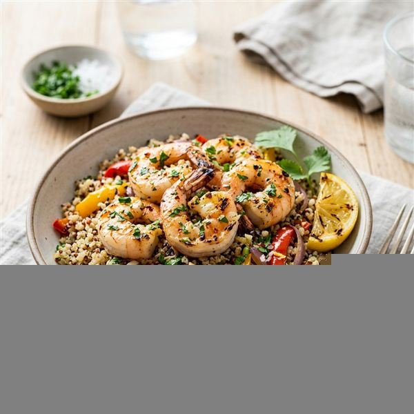 Recovery Boost Jumbo Garlic Shrimp with Roasted Sweet Potato Cubes & Hass