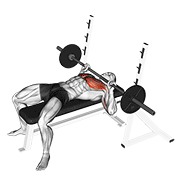 Barbell Guillotine Bench Press exercise animation