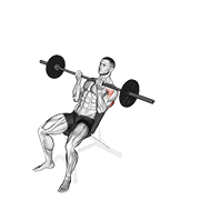 Barbell Incline Reverse-Grip Press exercise animation