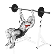 Barbell Incline Shoulder Raise exercise animation