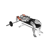 Barbell Lying Close-Grip Triceps Extension exercise animation