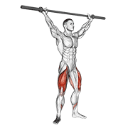 Barbell Overhead Squat exercise animation