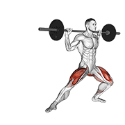 Barbell Side Split Squat exercise animation