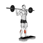 Barbell Standing Leg Calf Raise exercise animation
