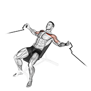 Cable Incline Fly form demonstration - targeted for Pectorals Chest workouts