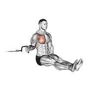 Cable Seated Shoulder Internal Rotation exercise animation