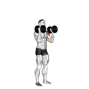 Dumbbell Alternate Side Press exercise animation