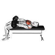 Dumbbell Around Pullover exercise animation