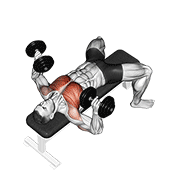 Dumbbell Bench Press exercise animation