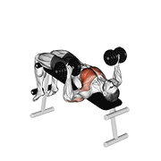 Dumbbell Decline Bench Press exercise animation