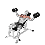 Dumbbell Incline Fly exercise animation