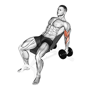 Dumbbell Incline Hammer Curl form demonstration - targeted for Biceps Upper Arms workouts
