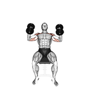 Dumbbell Incline Hammer Press exercise animation