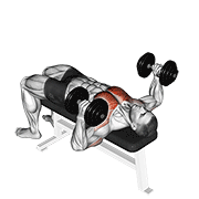 Dumbbell Lying Hammer Press exercise animation