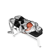 Dumbbell Lying One Arm Press exercise animation