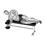 Dumbbell Lying Supination form demonstration - targeted for Forearms Lower Arms workouts