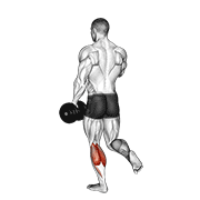 Dumbbell Single Leg Calf Raise exercise animation