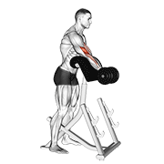 Dumbbell Standing Preacher Curl exercise animation