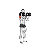 Dumbbell W-Press form demonstration - targeted for Delts Shoulders workouts
