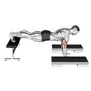 Incline Push Up Depth Jump exercise animation