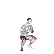 Jump Squat form demonstration - targeted for Glutes Upper Legs workouts
