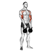 Kettlebell Alternating Hang Clean exercise animation