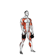Kettlebell Double Snatch exercise animation