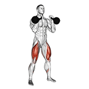 Kettlebell Front Squat exercise animation