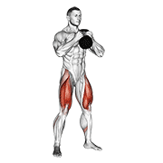 Kettlebell Goblet Squat exercise animation