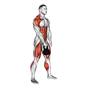 Kettlebell Hang Clean exercise animation
