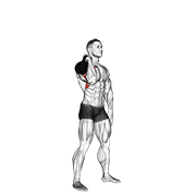 Kettlebell One Arm Push Press exercise animation