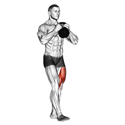 Kettlebell Pistol Squat exercise animation