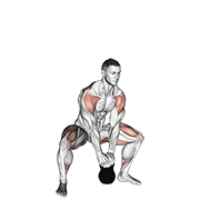 Kettlebell Sumo High Pull exercise animation