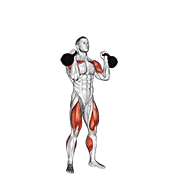 Kettlebell Thruster exercise animation