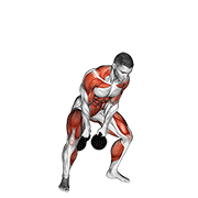 Kettlebell Two Arm Clean exercise animation
