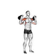 kettlebell two arm military press form demonstration