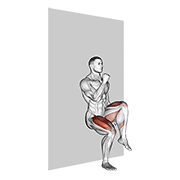 March Sit (wall) exercise animation