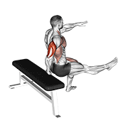One Arm Dip form demonstration - targeted for Triceps Upper Arms workouts