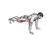 Push-Up Inside Leg Kick exercise animation