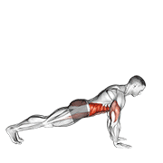 Push-Up To Side Plank exercise animation