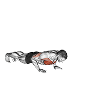 Raise Single Arm Push-Up form demonstration - targeted for Pectorals Chest workouts