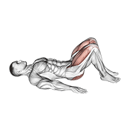 Rear Decline Bridge form demonstration - targeted for Glutes Upper Legs workouts