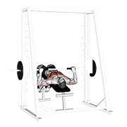 Smith Decline Bench Press exercise animation