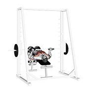 Smith Decline Reverse-Grip Press form demonstration - targeted for Pectorals Chest workouts