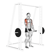 Smith Upright Row form demonstration - targeted for Delts Shoulders workouts