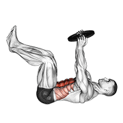 Weighted Crunch form demonstration - targeted for Abs Waist workouts