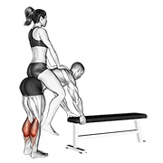 Weighted Donkey Calf Raise exercise animation