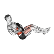 Weighted Russian Twist (legs Up) exercise animation
