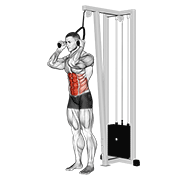 Cable Standing Crunch (with Rope Attachment) exercise animation