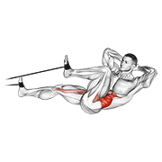 Band Bicycle Crunch exercise animation